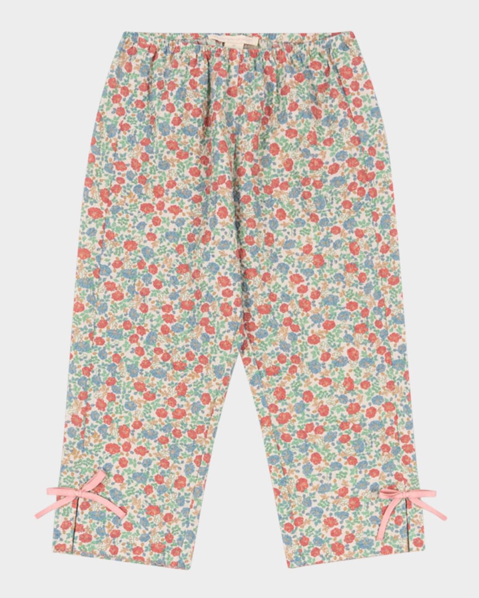 Girl's Elin Floral-Print Pants, Size 18M-10